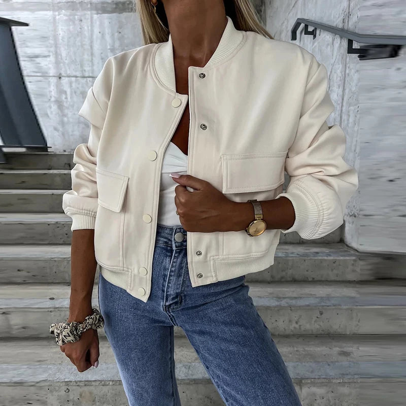 Veste bomber courte pour femme