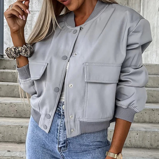 Veste bomber courte pour femme